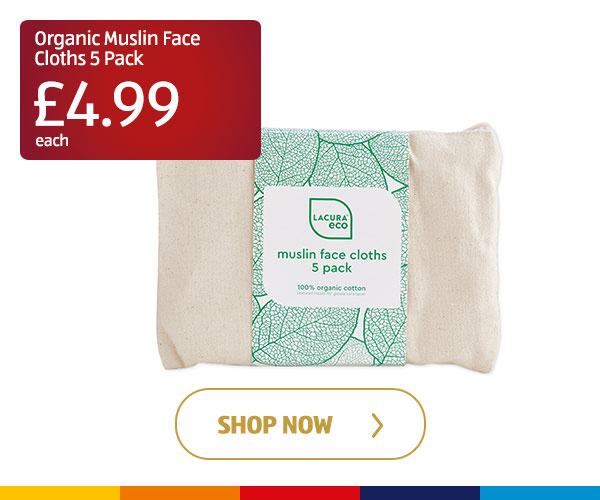 Organic Muslin Face Cloths 5 Pack - Shop Now