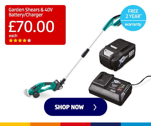 Garden Shears & 40V Battery/Charger - Shop Now