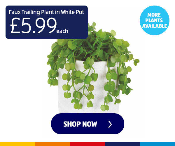 Faux Trailing Plant in White Pot