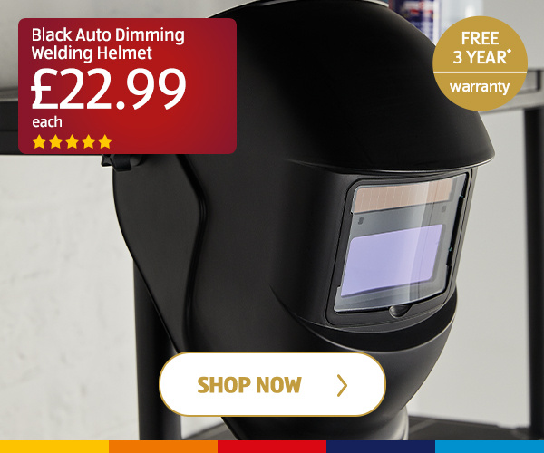 Black Auto Dimming Welding Helmet - Shop Now 