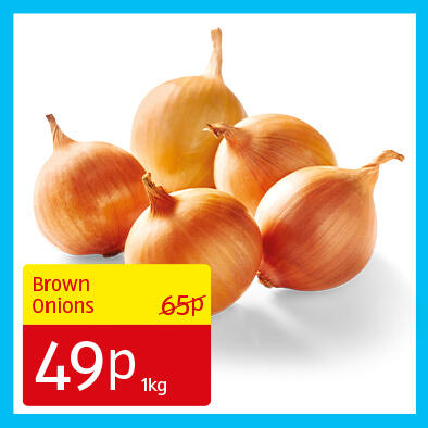 Brown Onions - 49p 1kg