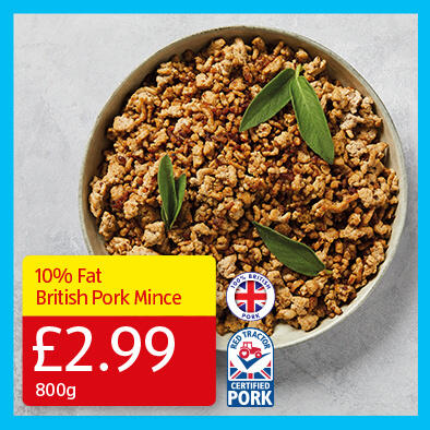 800g 10% Fat British Pork Mince - 2.99 800g