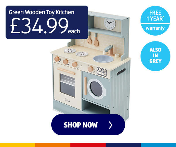 Green Wooden Toy Kitchen