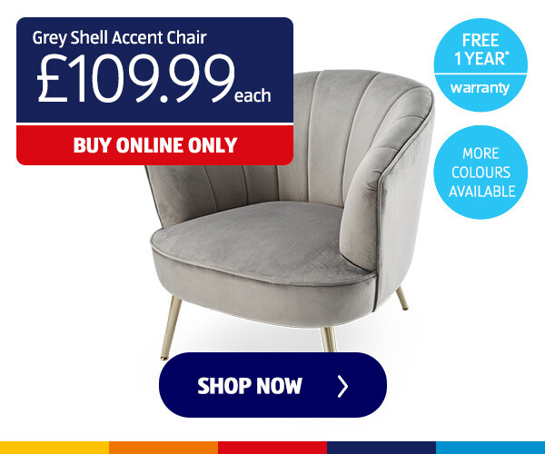 Grey Shell Accent Chair