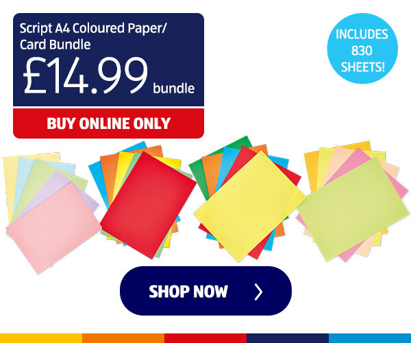 Script A4 Coloured Paper/Card Bundle - Shop Now