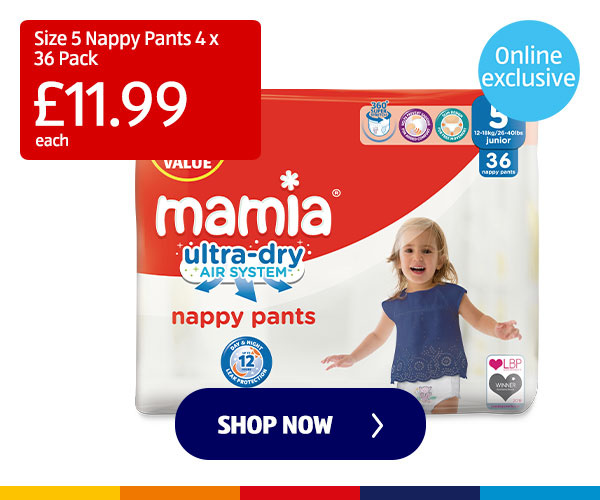 Size 5 Nappy Pants 4 x 36 Pack - Shop Now