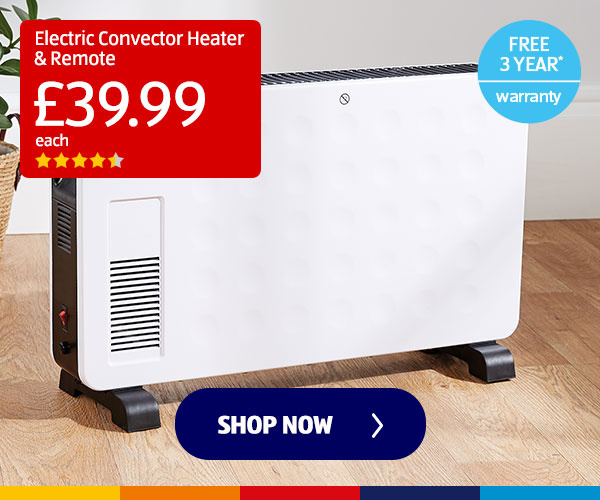 Electric Convector Heater & Remote - Shop Now