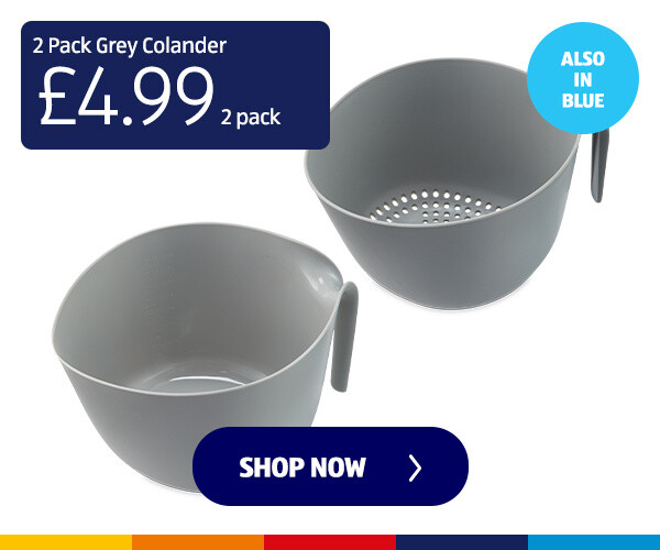 2 Pack Grey Colander