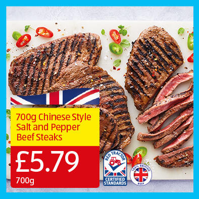 Chinese Salt & Pepper Beef Steaks 700g