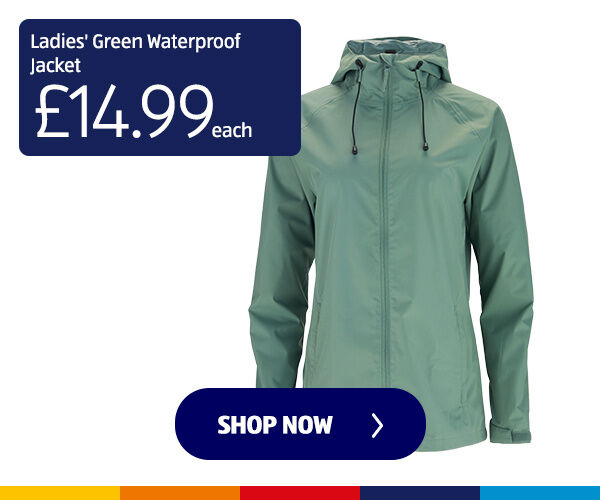 Ladies' Green Waterproof Jacket