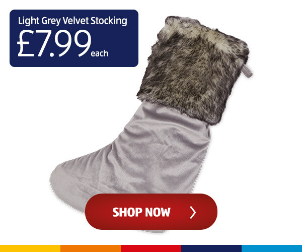 Light Grey Velvet Stocking