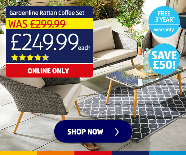 Gardenline Rattan Coffee Set