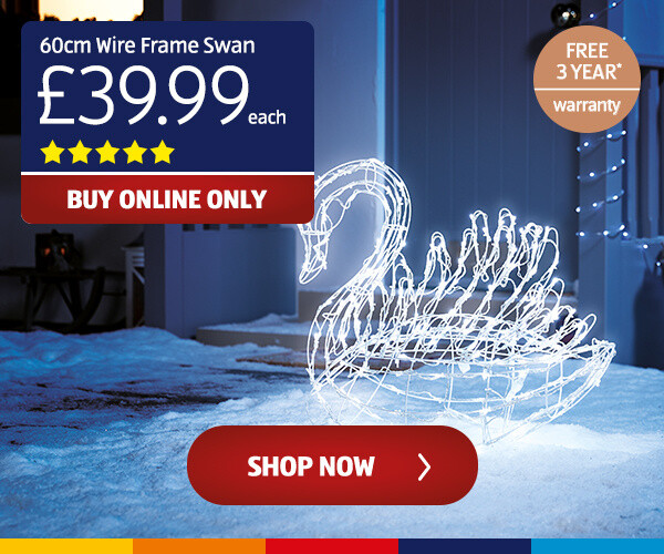 60cm Wire Frame Swan