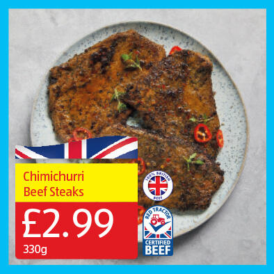 Chimichurri Beef Steaks - 3.29 330g