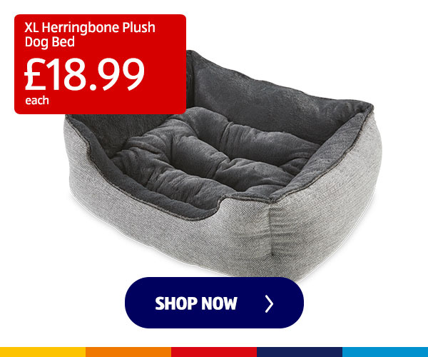 XL Herringbone Plush Dog Bed - Shop Now