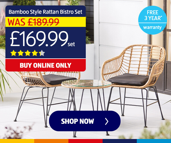 Bamboo Style Rattan Bistro Set