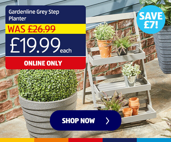 Gardenline Grey Step Planter