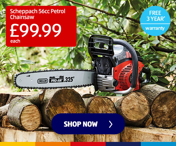 Scheppach 56cc Petrol Chainsaw - Shop Now