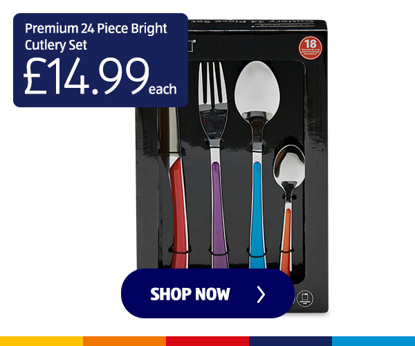 Premium 24 Piece Bright Cutlery Set - Shop Now