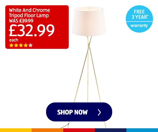 te And Chrome Tripod Floor Lamp - Shop Now