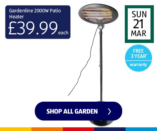 Gardenline 2000W Patio Heater - Shop Now