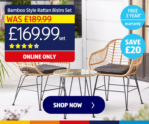 Bamboo Style Rattan Bistro Set