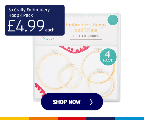 So Crafty Embroidery Hoop 4 Pack - Shop Now