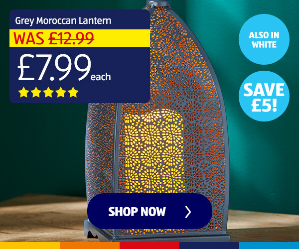 Grey Moroccan Lantern