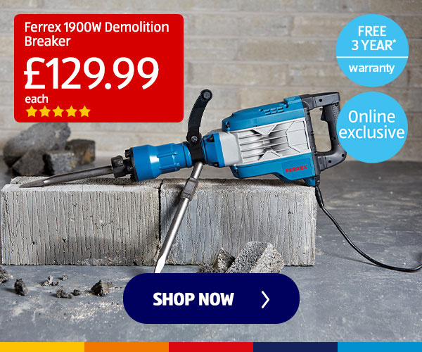 Ferrex 1900W Demolition Breaker - Shop Now