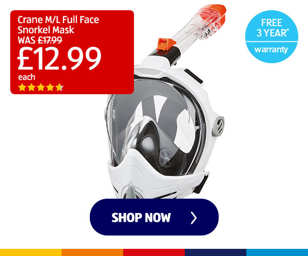 Crane M/L Full Face Snorkel Mask – Shop Now