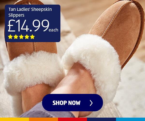 Tan Ladies' Sheepskin Slippers - Shop Now