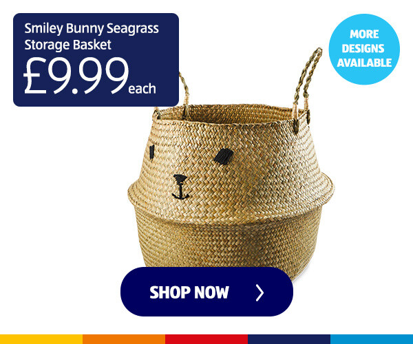 Smiley Bunny Seagrass Storage Basket - Shop Now