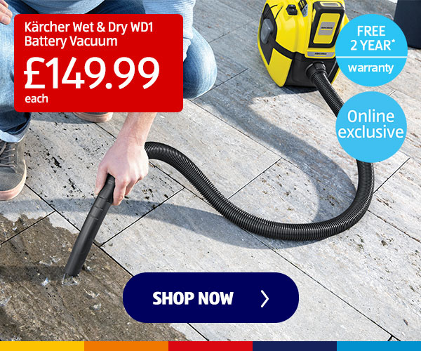 Kärcher Wet & Dry WD1 Battery Vacuum - Shop Now