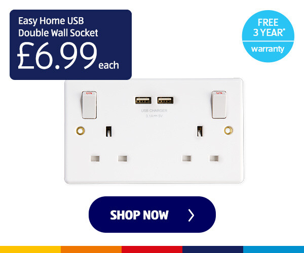 Easy Home USB Double Wall Socket - Shop Now