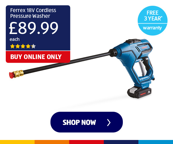 Ferrex 18V Cordless Pressure Washer - Shop Now