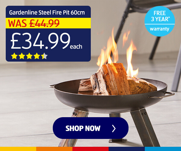 Gardenline Steel Fire Pit 60cm