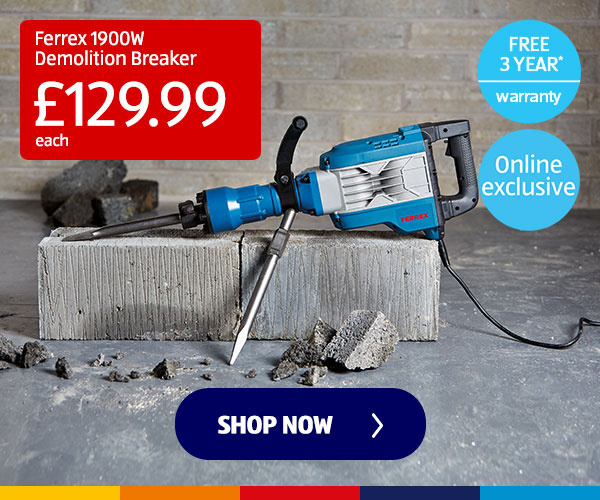 Ferrex 1900W Demolition Breaker - Shop Now 