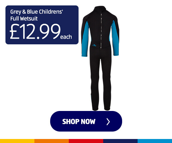 Grey & Blue Childrens' Full Wetsuit - Shop Now
