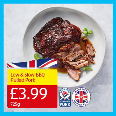 Low & Slow BBQ Pulled Pork - £3.99 725g