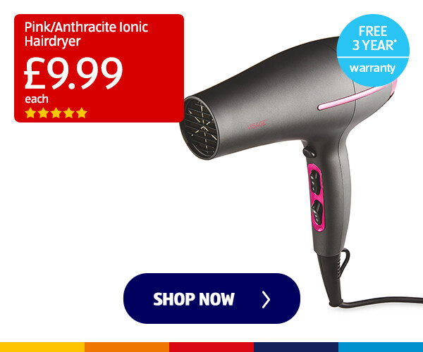 Pink/Anthracite Ionic Hairdryer- Shop Now
