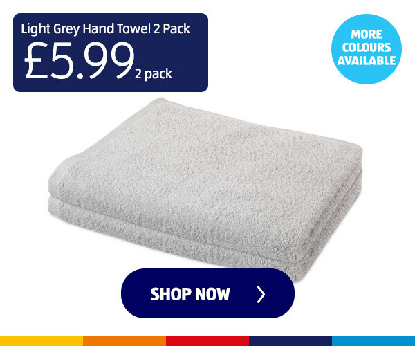 Light Grey Hand Towel 2 Pack