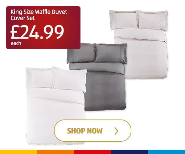 King Size Waffle Duvet Cover Set - Shop Now