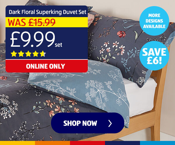 Dark Floral Superking Duvet Set