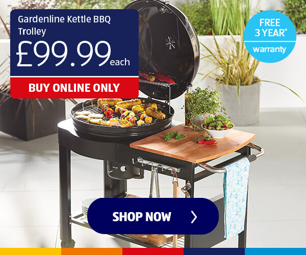 Gardenline Kettle BBQ Trolley - Shop Now