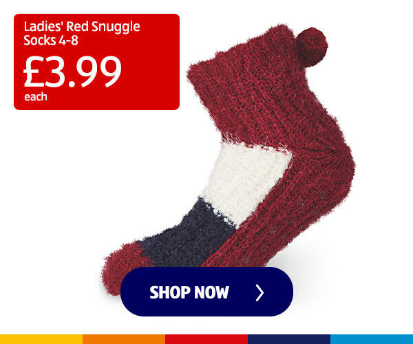 Ladies' Red Snuggle Socks 4-8 - Shop Now