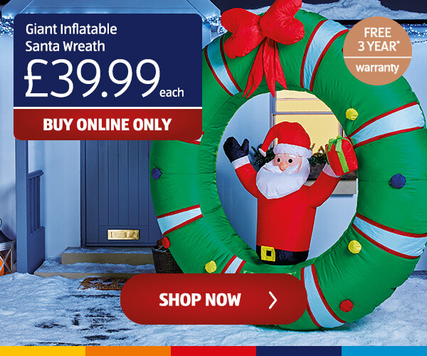 Giant Inflatable Santa Wreath