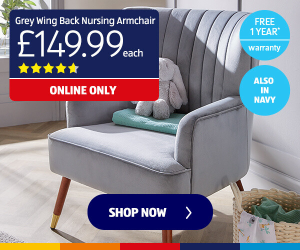 Grey Wing Back Armchair