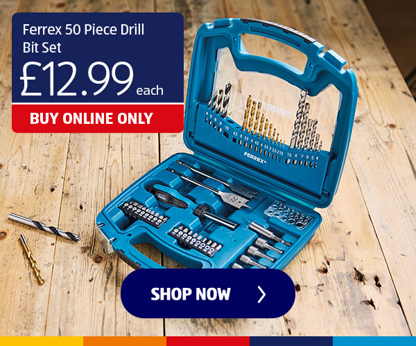 Ferrex 50 Piece Drill Bit Set - Shop Now