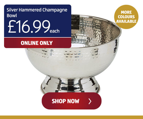 Silver Hammered Champagne Bowl