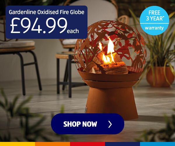 Gardenline Oxidised Fire Globe